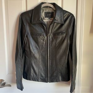 Guess Vintage Black Leather Jacket